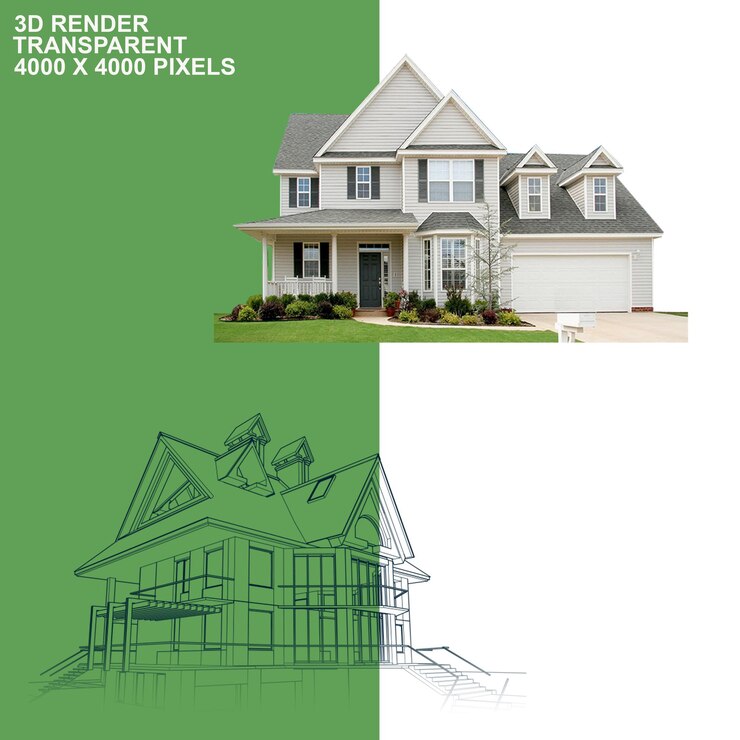 PSD arrière-plan transparent de la maison