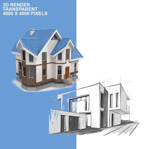 Arrière-plan transparent de la maison