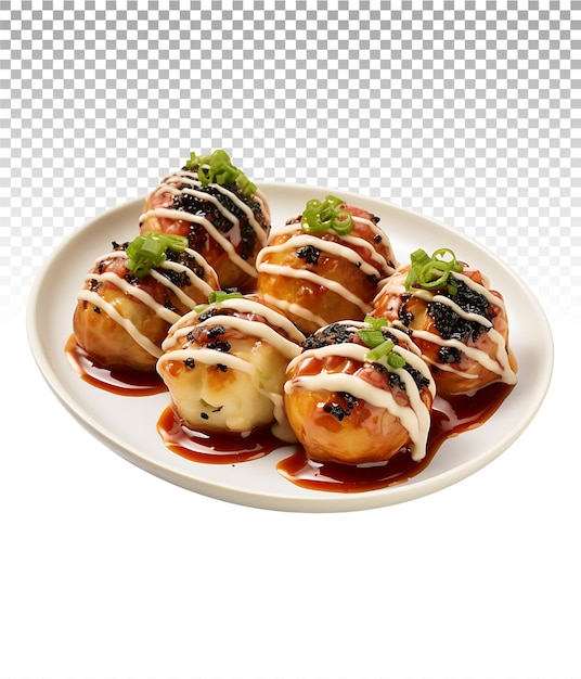 PSD arrière-plan transparent pour takoyaki maximisant la flexibilité de conception