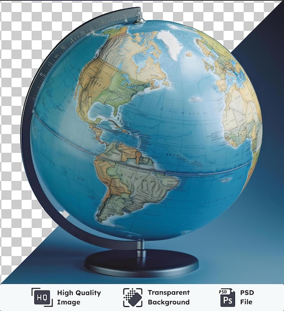 PSD arrière-plan transparent psd photographique réaliste du globe de geographer_s