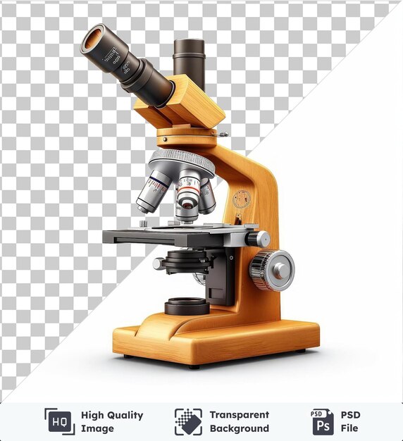 PSD arrière-plan transparent psd photographique réaliste microscope d'analyste médico-légal