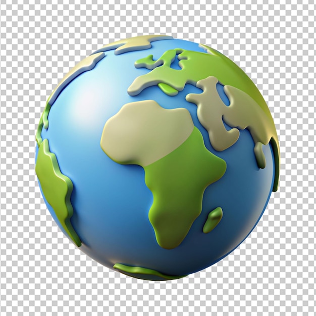 PSD arrière-plan transparent de la terre en 3d