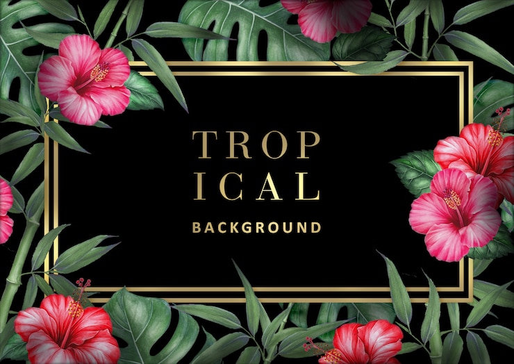 PSD arrière-plan tropical