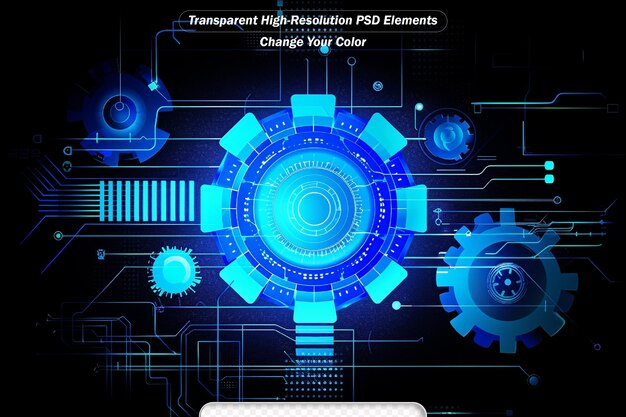 PSD arrière-plan vectoriel dans le concept de technologie