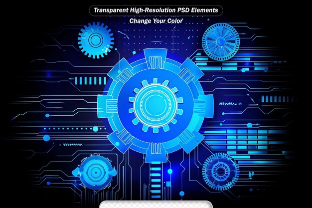 PSD arrière-plan vectoriel dans le concept de technologie