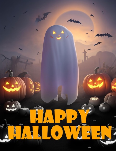 PSD les arrière-plans d'halloween effrayants libèrent des designs effrayants et amusants