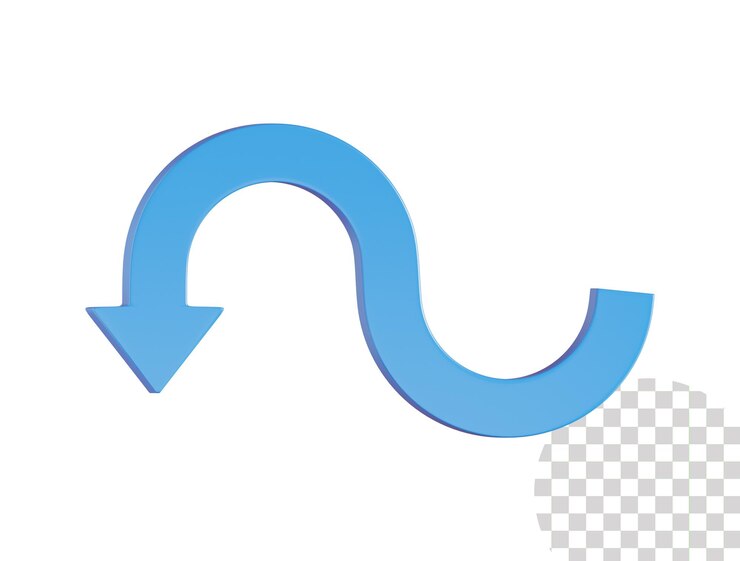 PSD arrow 3d icon