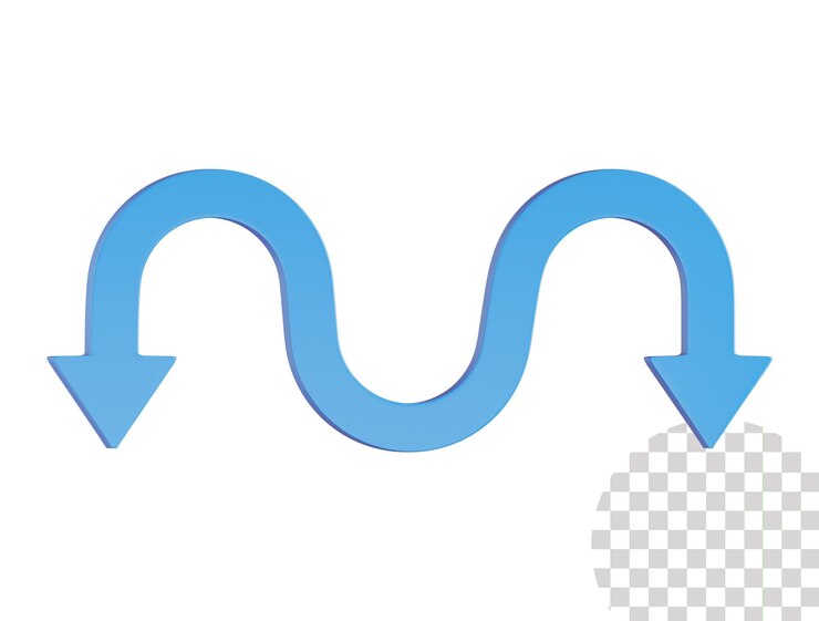 PSD arrow 3d icon