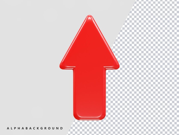 arrow icon 3d rendering vector illustration transparent element