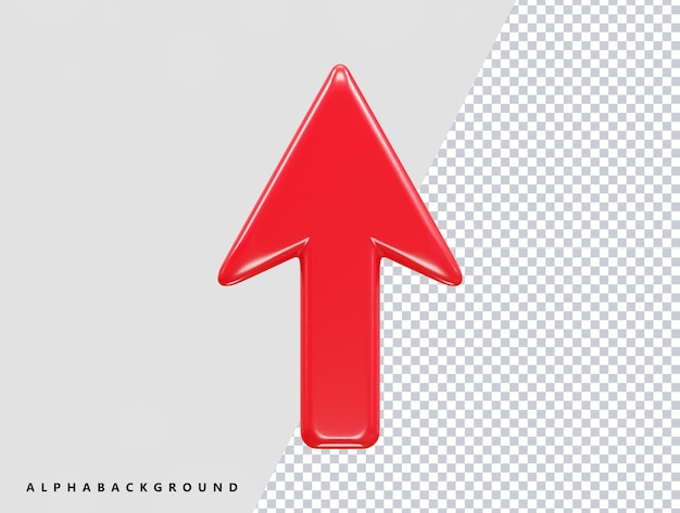 arrow icon 3d rendering vector illustration transparent element