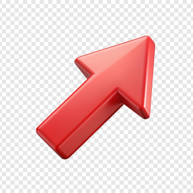 arrow icon 3d rendering vector illustration transparent element