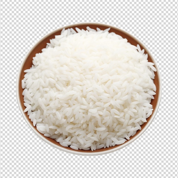 PSD arroz blanco aislado.