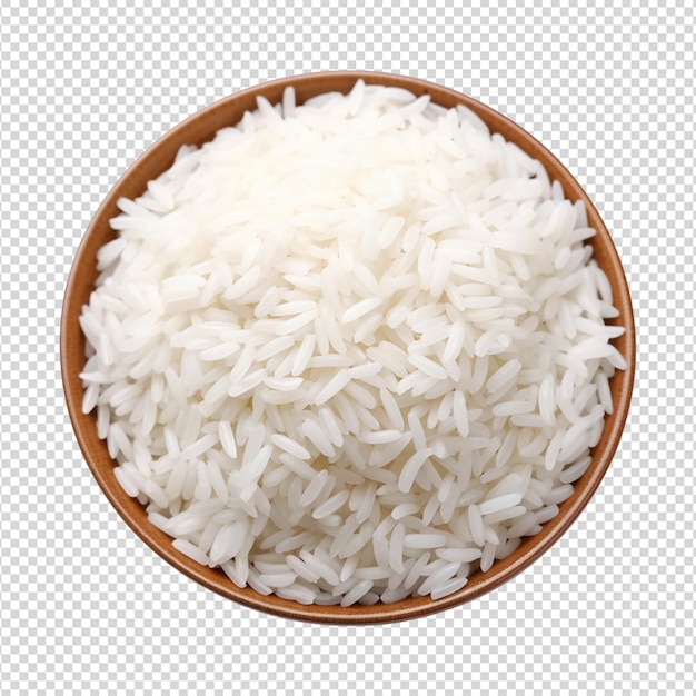 PSD arroz blanco aislado.