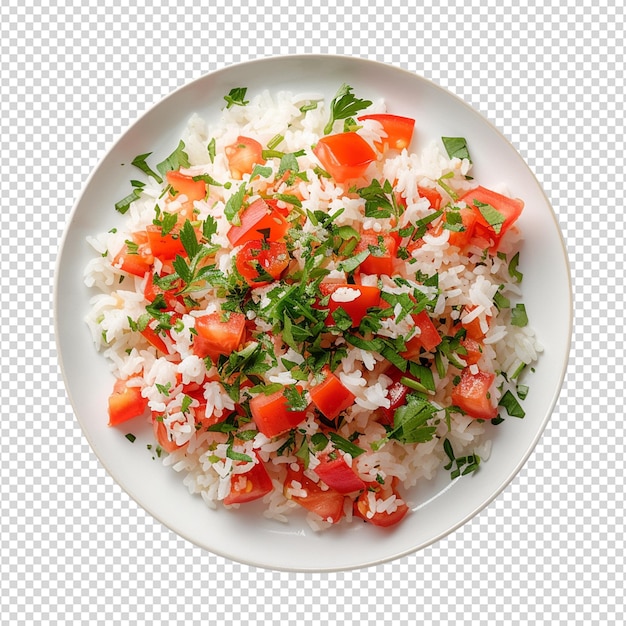 PSD arroz branco isolado