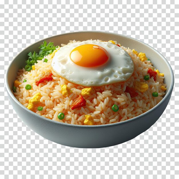 Arroz frito de fondo transparente