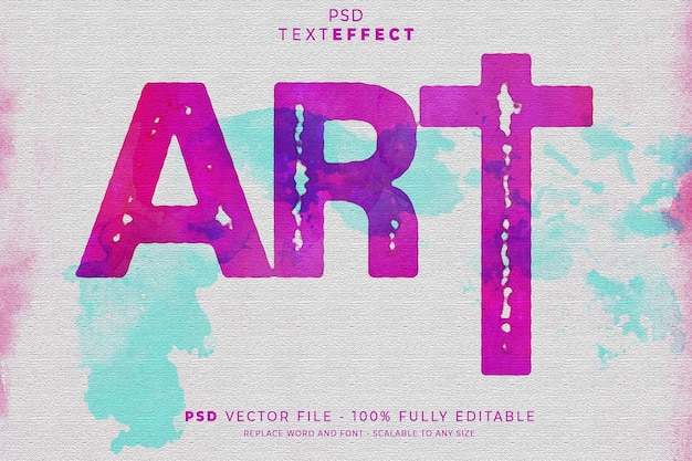 Art 3D TEXT EFECT EDITABLE PSD (texto en 3D con efectos de arte y texto en 3D)