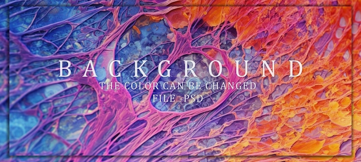 PSD l'art abstrait aux couleurs vives