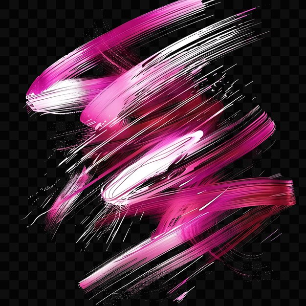 PSD art abstrait rose et noir avec le numéro 5