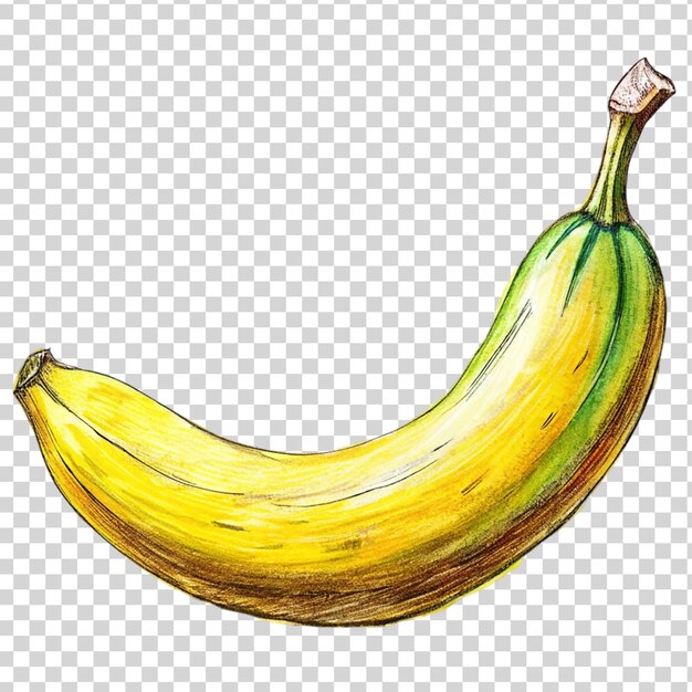 PSD l'art de la banane isolé sur un fond transparent