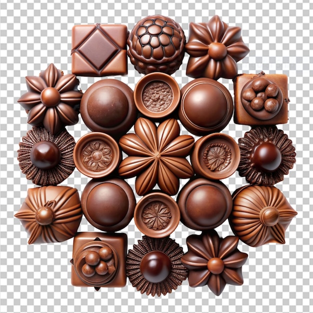 PSD art du chocolat sur fond transparent