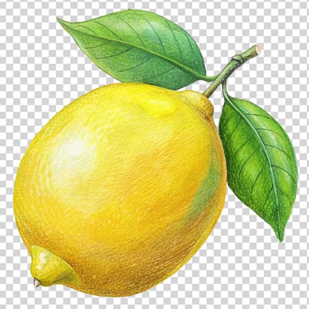 PSD l'art du citron isolé sur un fond transparent