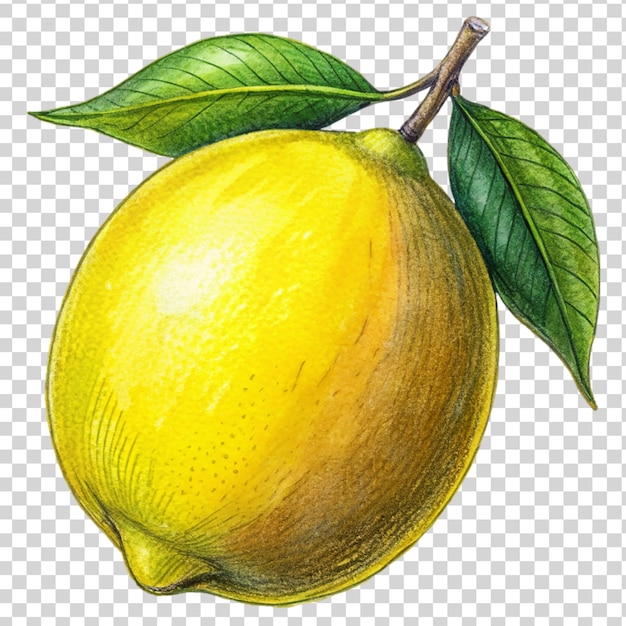 PSD l'art du citron isolé sur un fond transparent