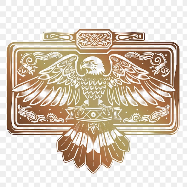 PSD art à l'encre cnc de la boucle de ceinture avec des motifs d'aigle et de drapeau outline de petit aigle art de t-shirt de tatouage découpé