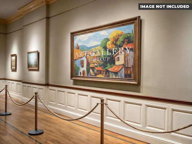 PSD art gallery mockup