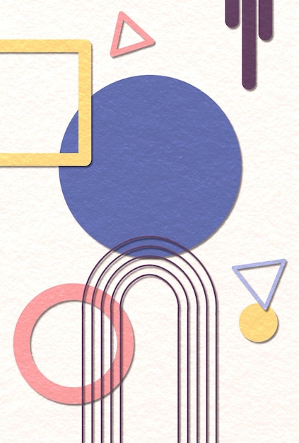 Art mural dans le style de peinture abstraite fond de diverses formes géométriques et de lignes abstraites