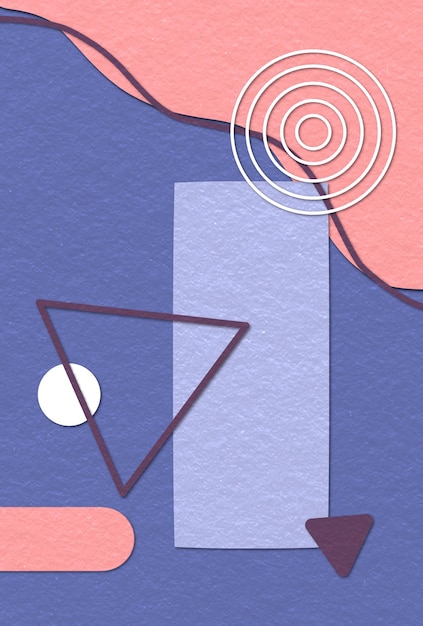 Art mural avec des illustrations de diverses formes de lignes géométriques abstraites pastel et couleurs texturées