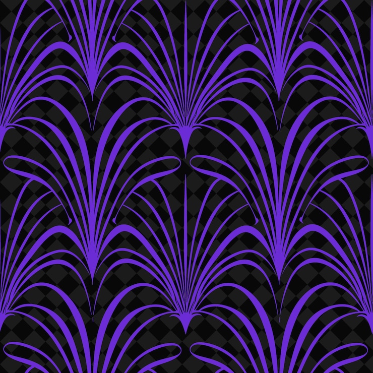PSD art nouveau abstract pattern con icono art nouveau y flowi abstract natural pattern diseño vectorial