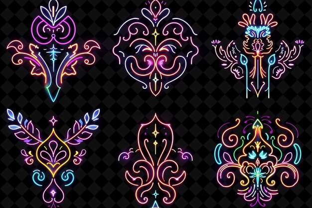 art nouveau style headboards 8 bit pixel with flowing lines png unique y2k design collection