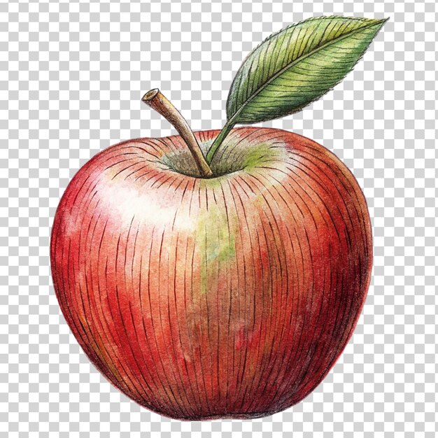 PSD art de la pomme isolé sur un fond transparent