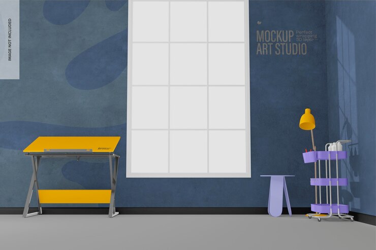 PSD art studio wandmodell, ansicht von unten