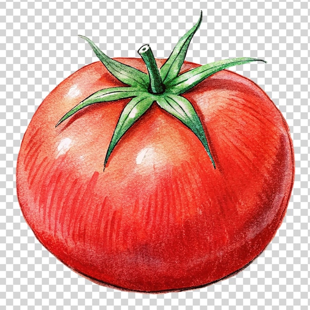 PSD l'art de la tomate rouge isolé sur un fond transparent