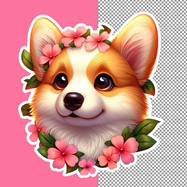 PSD art vectoriel de chiot ludique en png