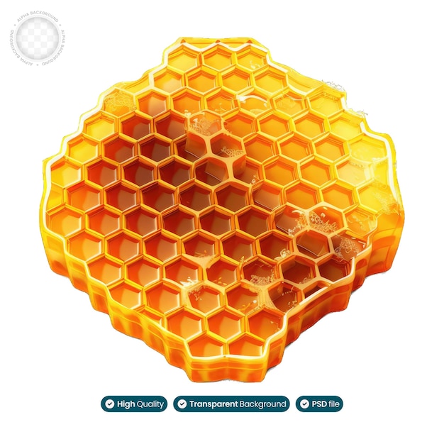 PSD arte de la acuarela celebrando el delicado y delicioso mundo de honeycomb