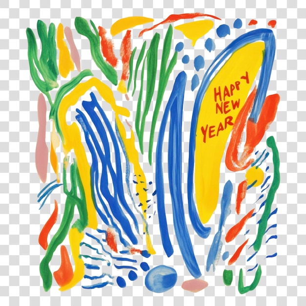 Arte del año feliz de vacaciones de PNG