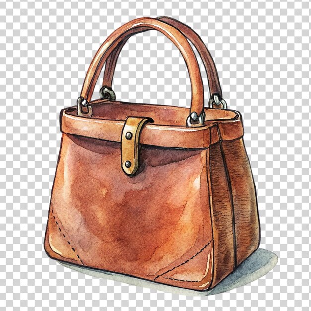 PSD arte de la bolsa de mano aislado en un fondo transparente