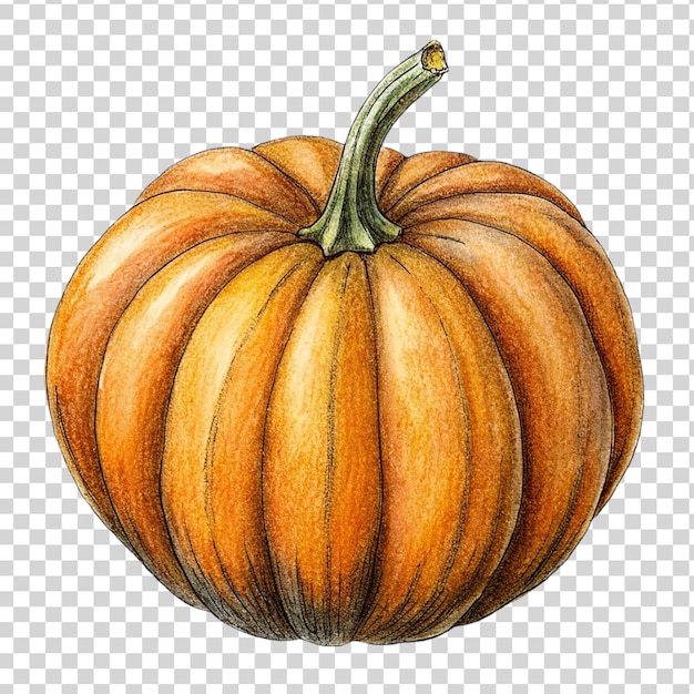 PSD arte de calabaza aislado en un fondo transparente