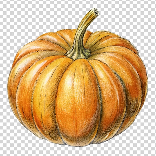 PSD arte de calabaza aislado en un fondo transparente