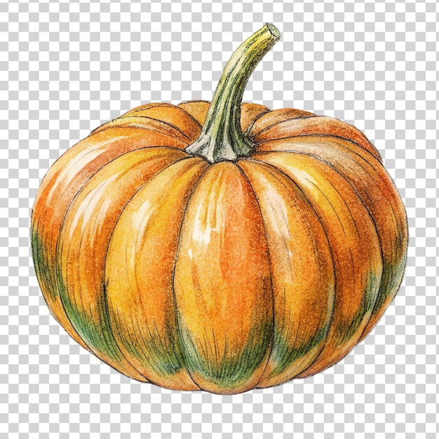 PSD arte de calabaza aislado en un fondo transparente