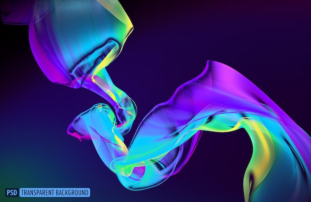 Arte coloridas curvas de onda fluxo abstrato fundo renderização 3d