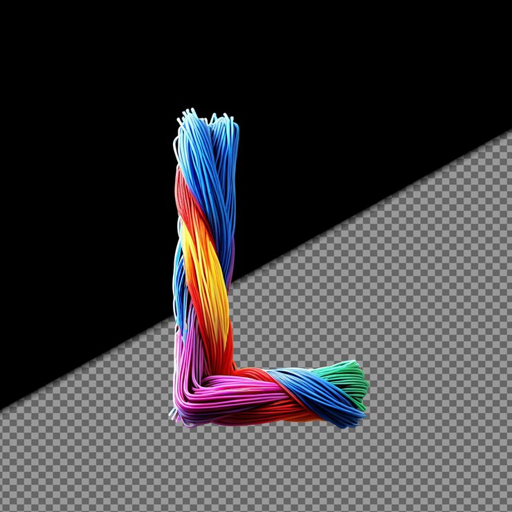 PSD arte de la cuerda creativa l con colores vibrantes