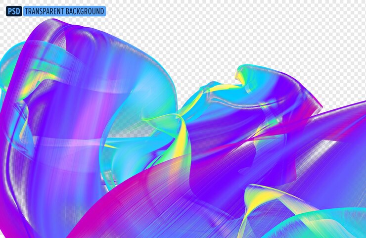 PSD arte curvas de onda coloridas fondo de flujo abstracto renderizado en 3d
