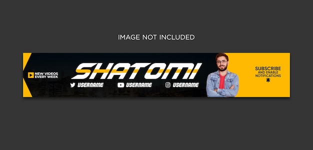 Arte da capa do canal do youtube linkedin cabeçalho banner de mídia social Modelo de psd premium