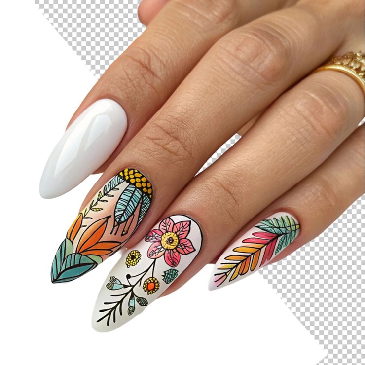 PSD arte das unhas em tendência