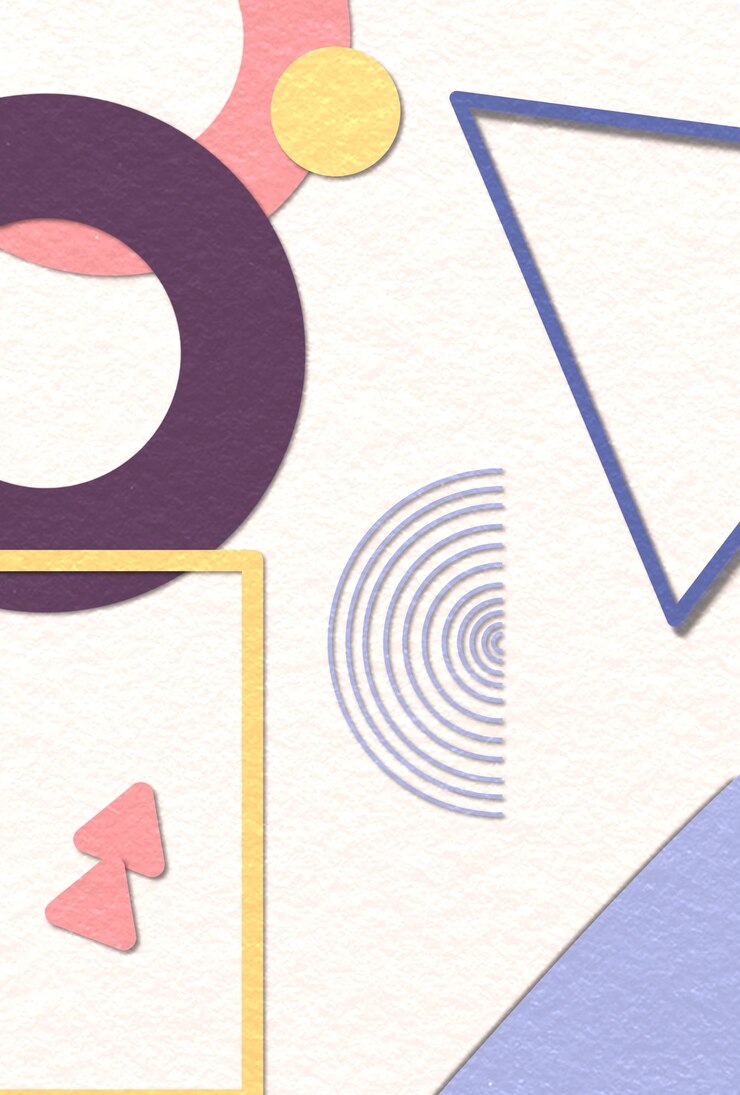 PSD arte de parede com formas geométricas abstratas e elementos de linha