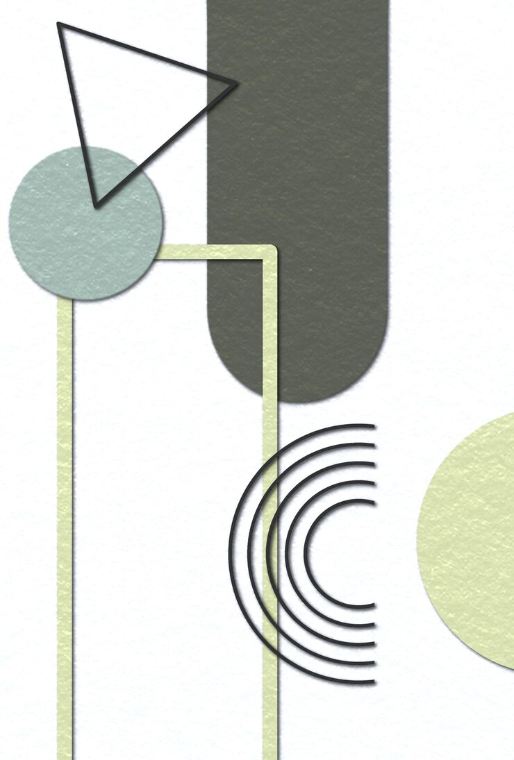 PSD arte de parede com ilustração gráfica abstracto formas e linhas geométricas