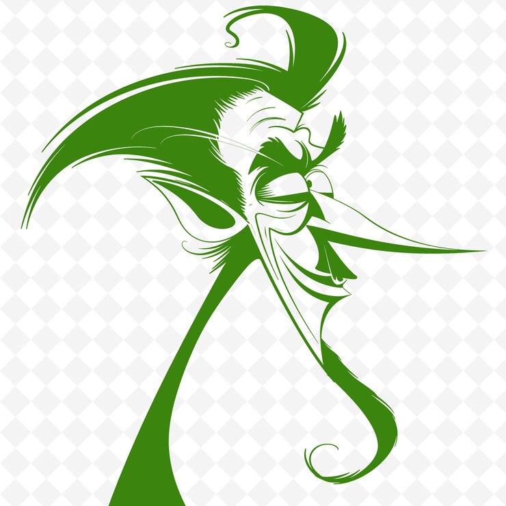 PSD arte de parede humorística com caricatura em preto e branco inspirada em b png outline flat illustration designs